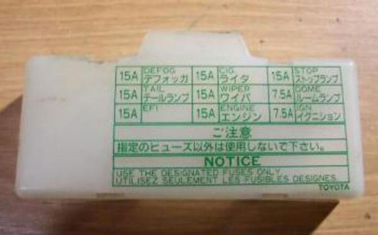 1987 Toyota Pickup Fuse Box Diagram