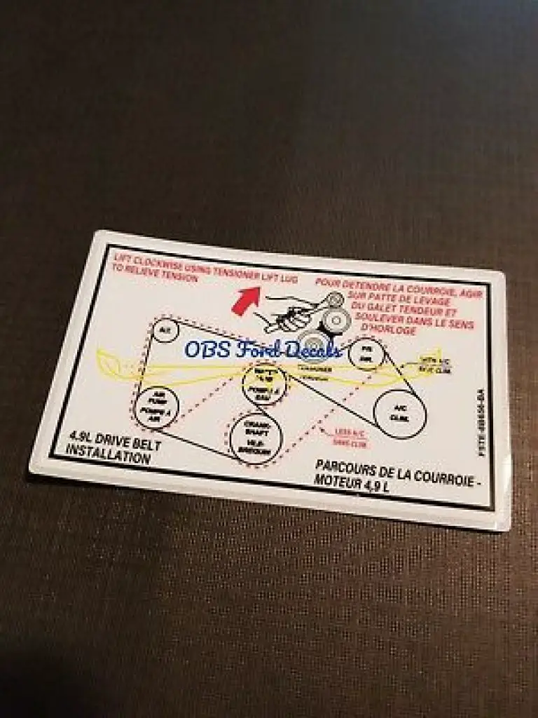 1995 Ford F150 4.9 Serpentine Belt Diagram DiagramInfo