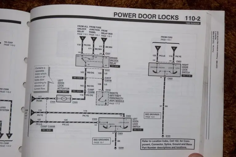 Ford Ranger Door Lock Diagram