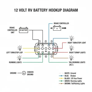 12 volt rv battery hookup diagram diagram with labeled components and explanations