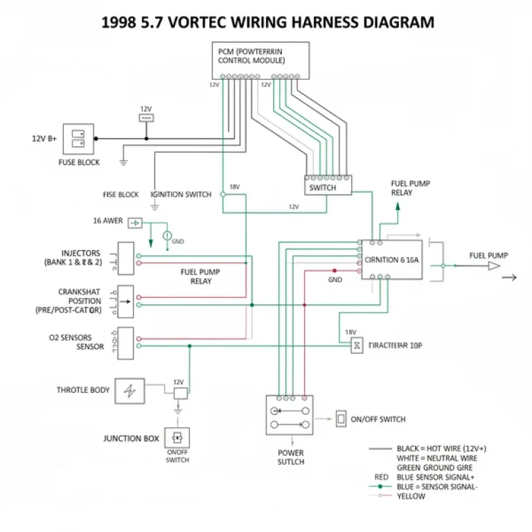 1998 5.7 vortec wiring harness diagram diagram with labeled components and explanations