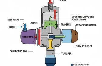 2 stroke outboard motor diagram diagram with labeled components and explanations