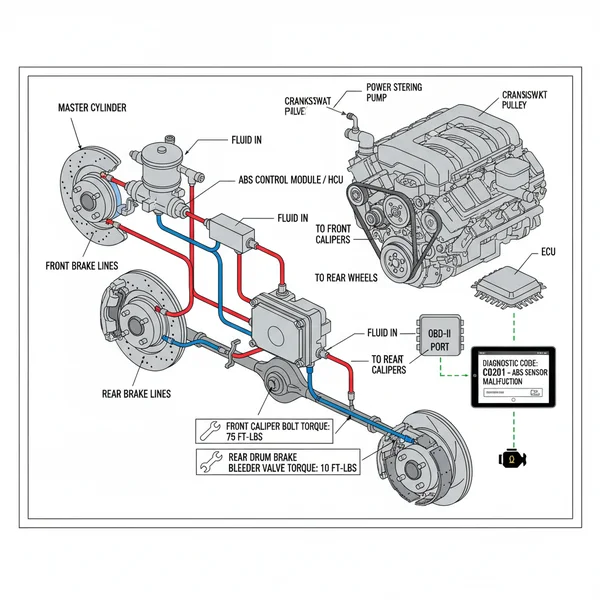 2005 silverado brake line diagram diagram with labeled components and explanations