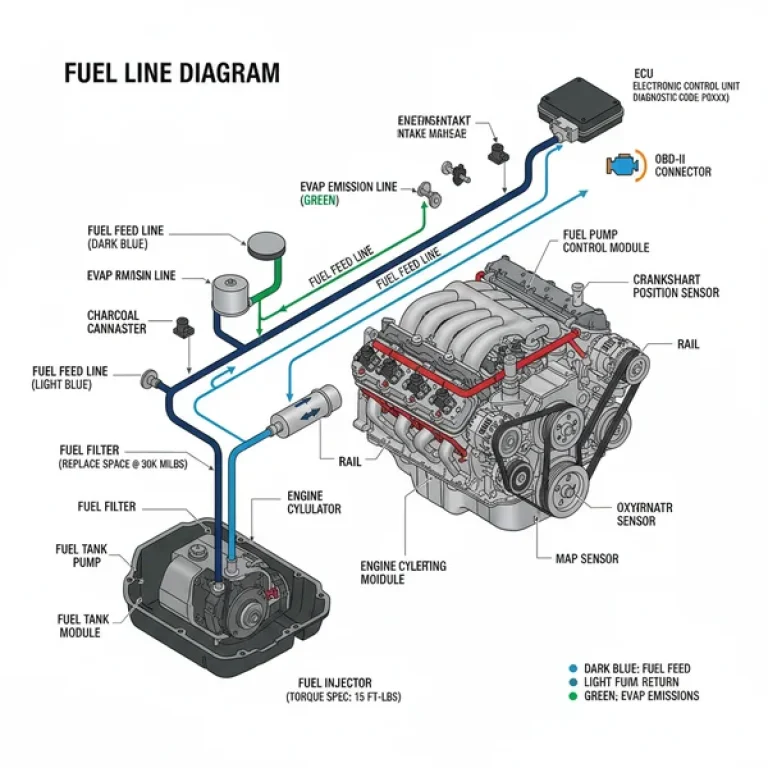 2005 silverado fuel line diagram diagram with labeled components and explanations