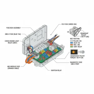 2006 jeep liberty fuse box diagram diagram with labeled components and explanations