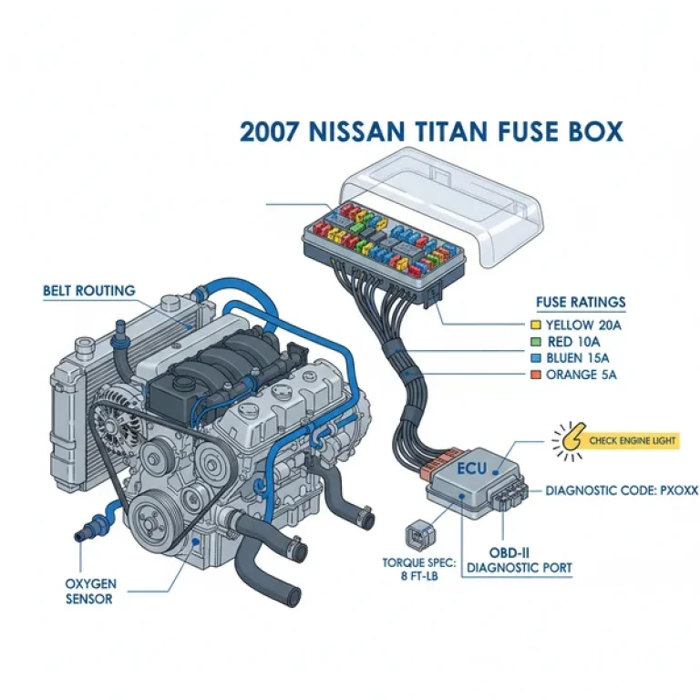 2007 nissan titan fuse box diagram diagram with labeled components and explanations