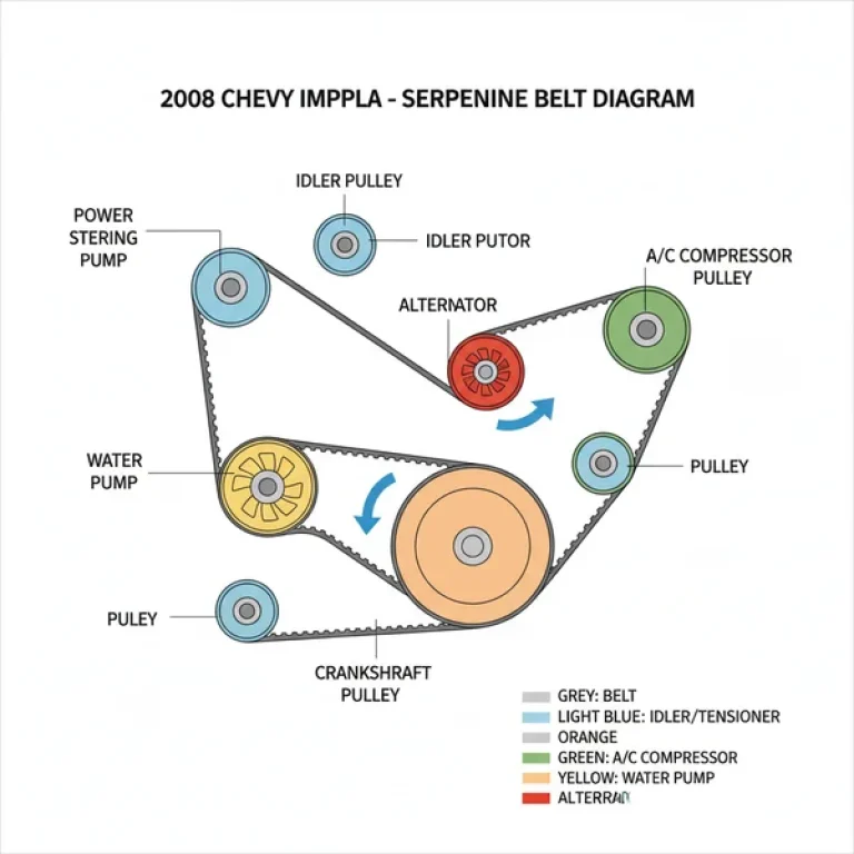 2008 chevy impala belt diagram diagram with labeled components and explanations