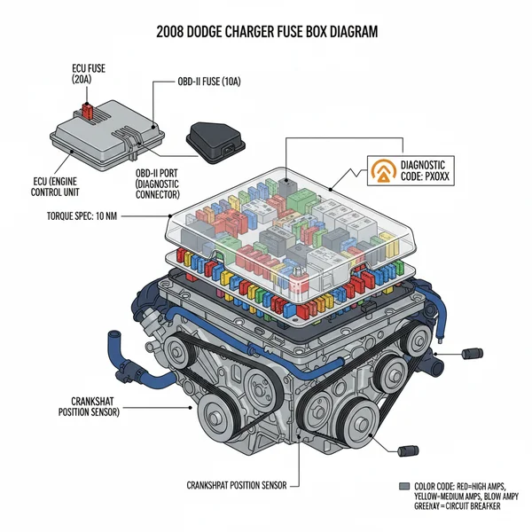 2008 dodge charger fuse box diagram diagram with labeled components and explanations