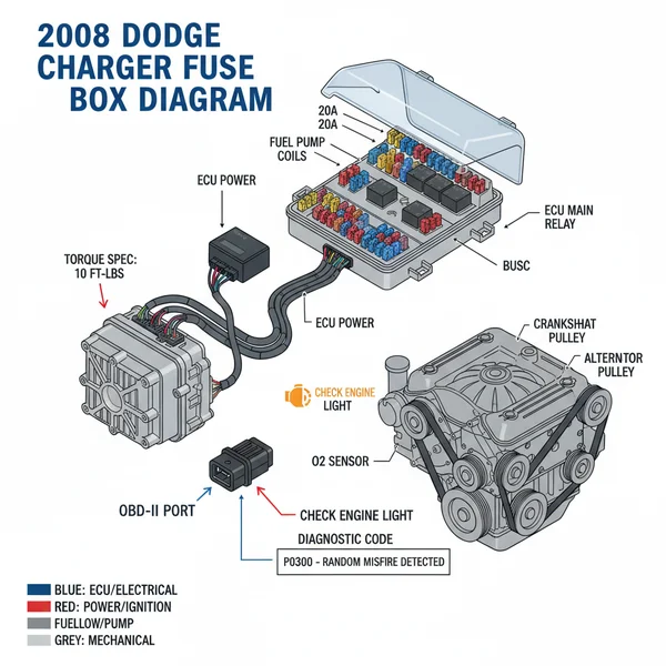 2008 dodge charger fuse box diagram diagram with labeled components and explanations