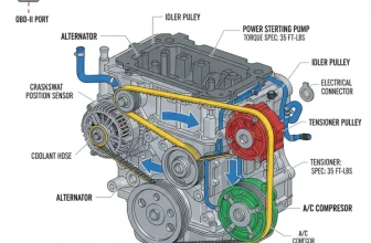 2011 ford fusion serpentine belt diagram diagram with labeled components and explanations