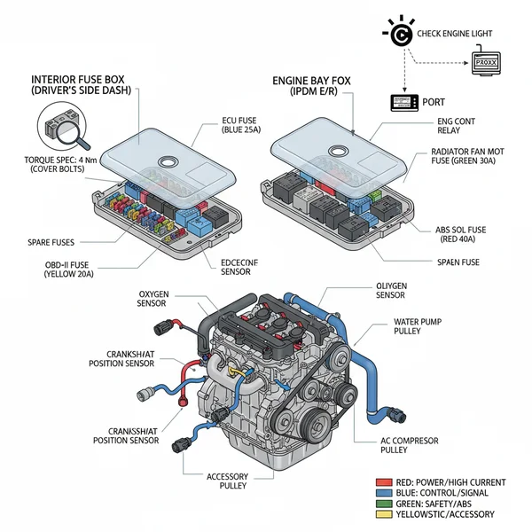 2011 nissan rogue fuse box diagram diagram with labeled components and explanations
