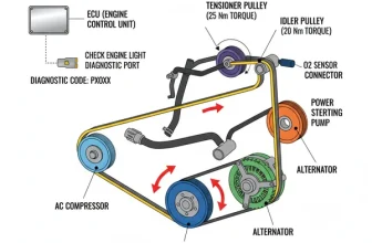 2012 ford fusion serpentine belt diagram diagram with labeled components and explanations