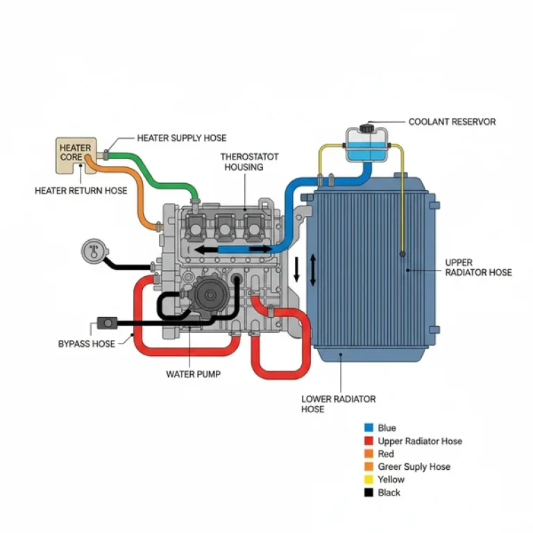 2014 ford escape coolant hose diagram diagram with labeled components and explanations