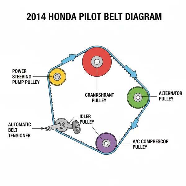 2014 honda pilot belt diagram diagram with labeled components and explanations