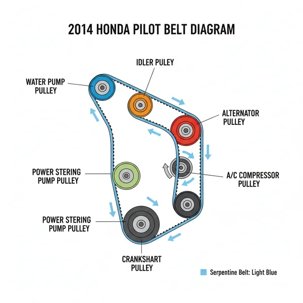 2014 honda pilot belt diagram diagram with labeled components and explanations