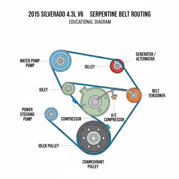 2015 silverado 4.3 belt diagram diagram with labeled components and explanations