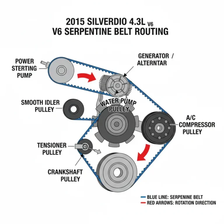 2015 silverado 4.3 belt diagram diagram with labeled components and explanations