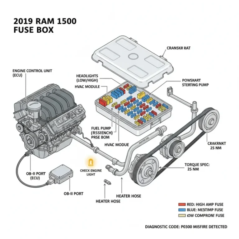 2019 ram 1500 fuse box diagram diagram with labeled components and explanations