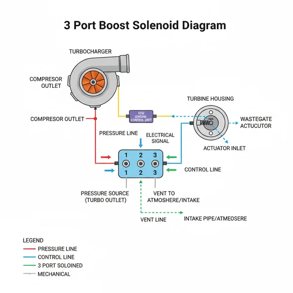 3 port boost solenoid diagram diagram with labeled components and explanations