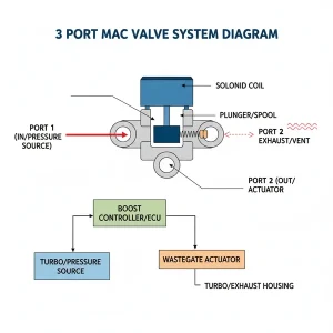 3 port mac valve diagram diagram with labeled components and explanations