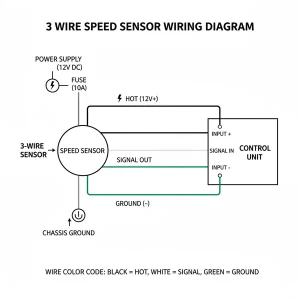 3 wire speed sensor wiring diagram diagram with labeled components and explanations