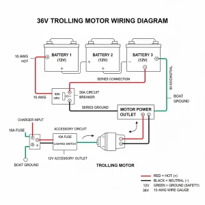36v trolling motor wiring diagram diagram with labeled components and explanations