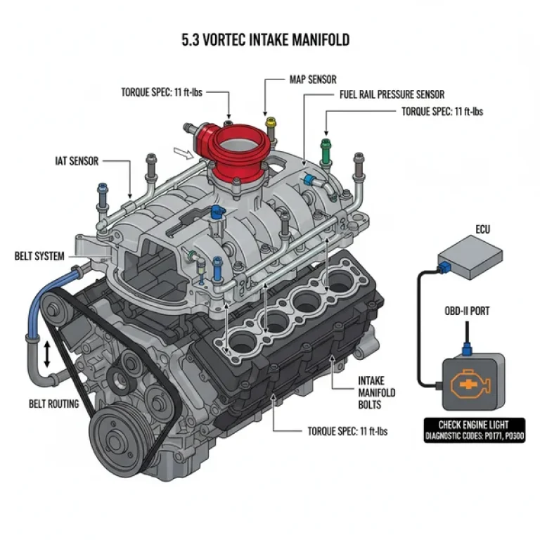 5.3 vortec intake manifold diagram diagram with labeled components and explanations