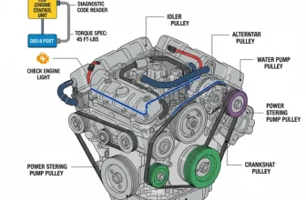 5.7 liter 5.7 hemi serpentine belt diagram diagram with labeled components and explanations