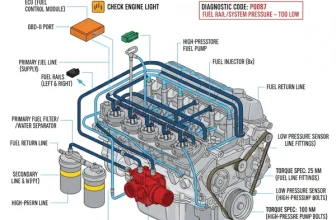 6.7 powerstroke fuel line diagram diagram with labeled components and explanations