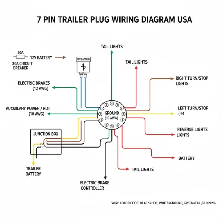7 pin trailer plug wiring diagram usa diagram with labeled components and explanations
