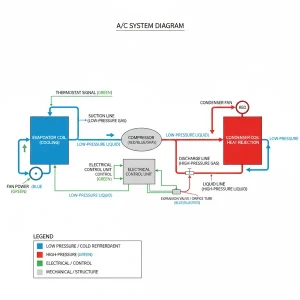 a/c system diagram diagram with labeled components and explanations