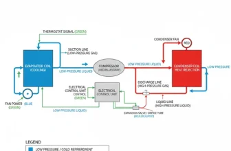 a/c system diagram diagram with labeled components and explanations