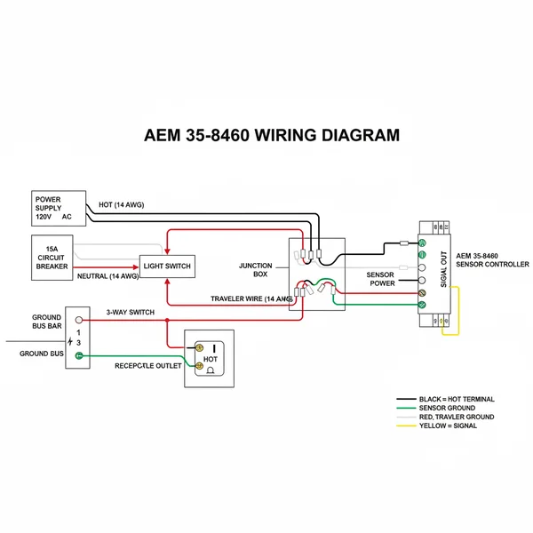 aem 35-8460 wiring diagram diagram with labeled components and explanations