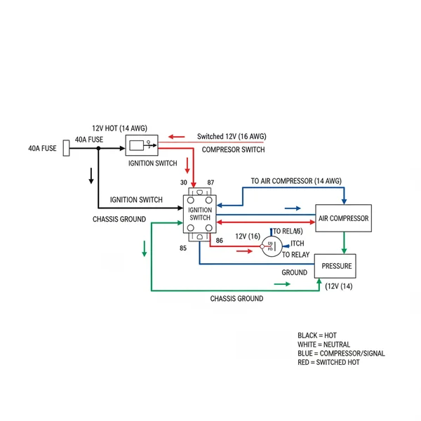 air ride relay wiring diagram diagram with labeled components and explanations