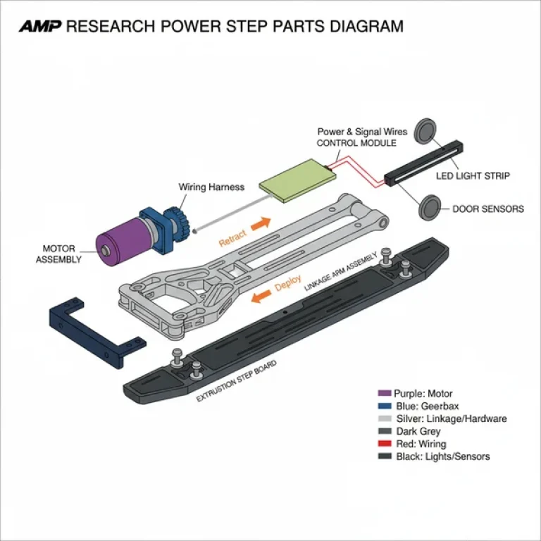amp research power step parts diagram diagram with labeled components and explanations