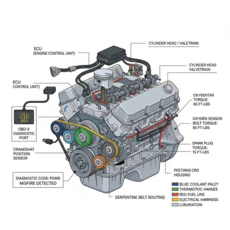chevy 2.8 v6 engine diagram diagram with labeled components and explanations