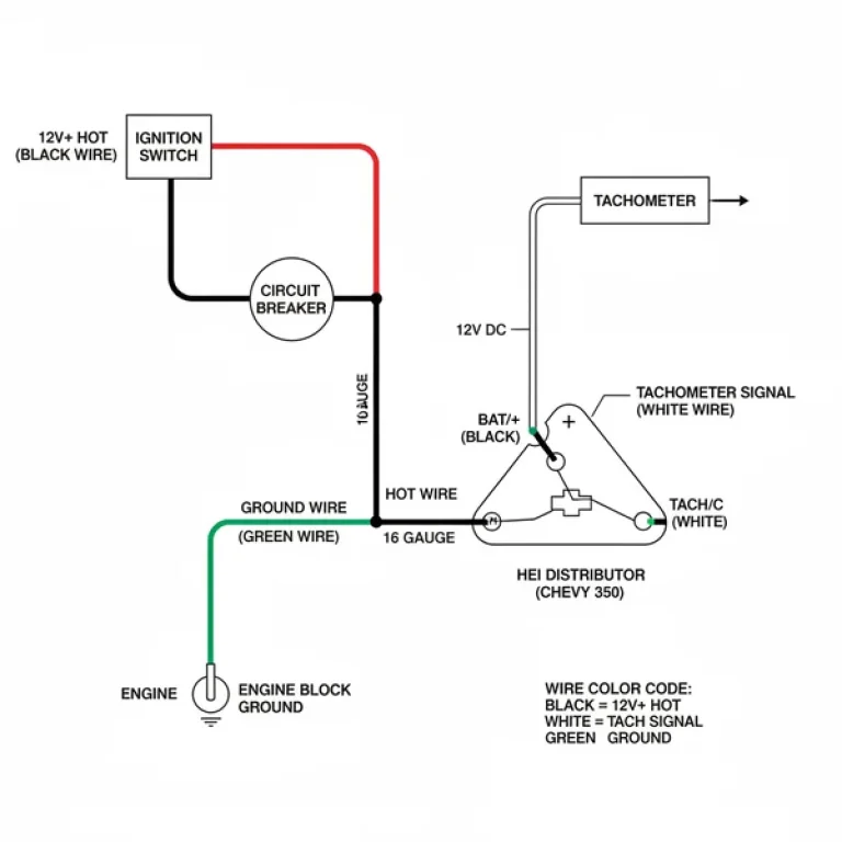 chevy 350 distributor wiring diagram diagram with labeled components and explanations