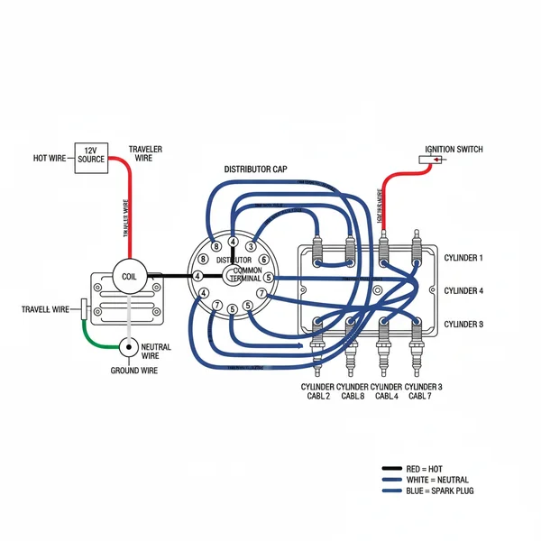 chevy 350 spark plug wire diagram diagram with labeled components and explanations