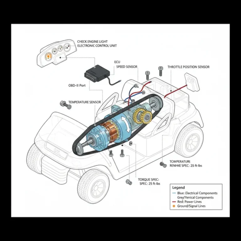 club car golf cart parts diagram diagram with labeled components and explanations