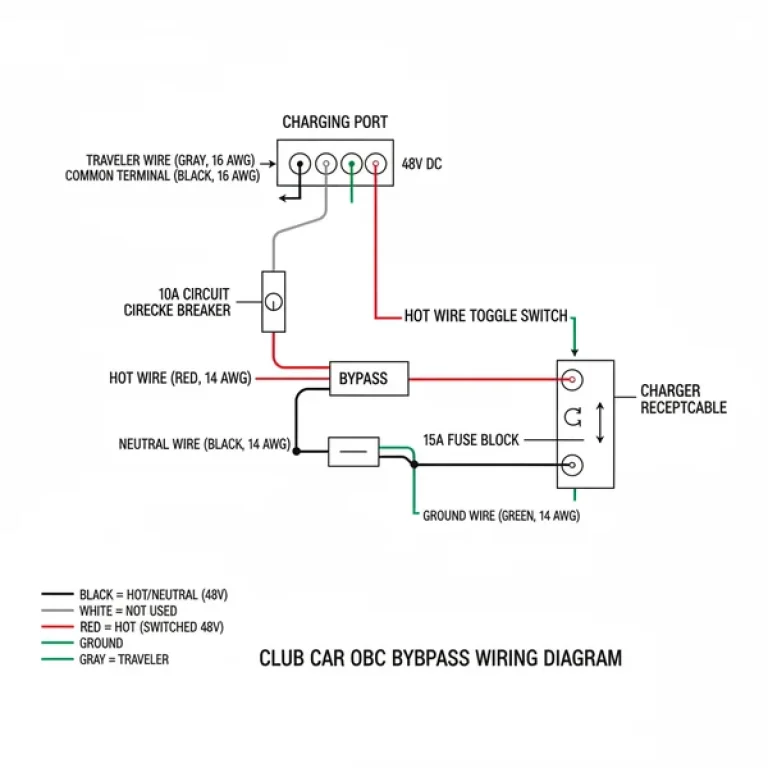 club car obc bypass wiring diagram diagram with labeled components and explanations