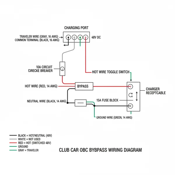 club car obc bypass wiring diagram diagram with labeled components and explanations
