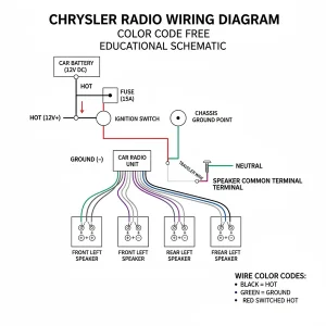 color code free chrysler radio wiring diagram diagram with labeled components and explanations