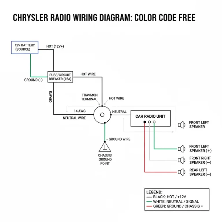 color code free chrysler radio wiring diagram diagram with labeled components and explanations