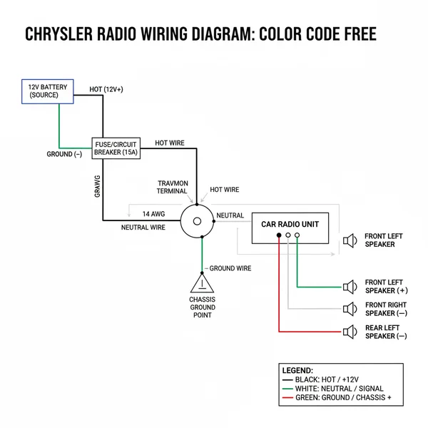 color code free chrysler radio wiring diagram diagram with labeled components and explanations