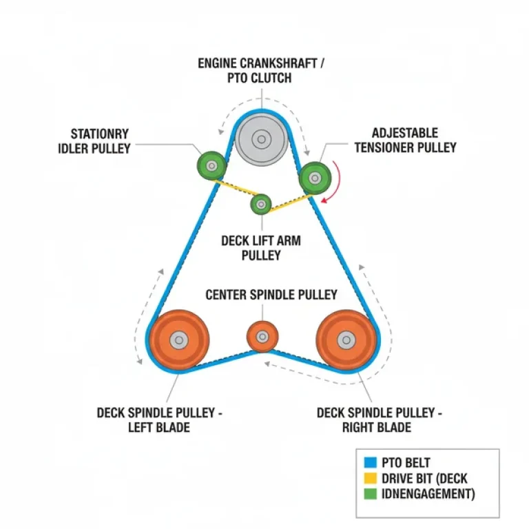 cub cadet pto belt diagram diagram with labeled components and explanations
