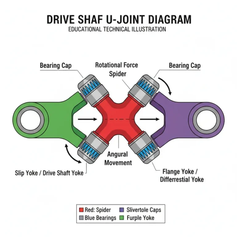 drive shaft u joint diagram diagram with labeled components and explanations