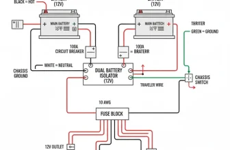 dual battery isolator wiring diagram diagram with labeled components and explanations