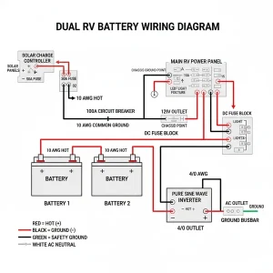 dual rv battery wiring diagram diagram with labeled components and explanations