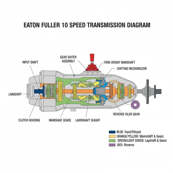 Eaton Fuller 10 Speed Diagram: Gear Shift & Parts Guide