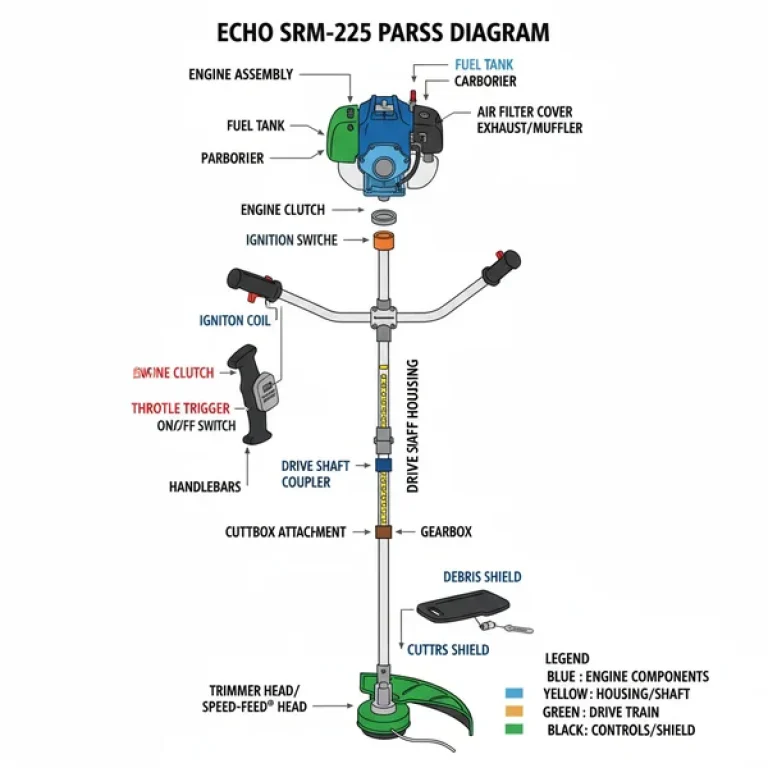 echo srm-225 parts diagram diagram with labeled components and explanations